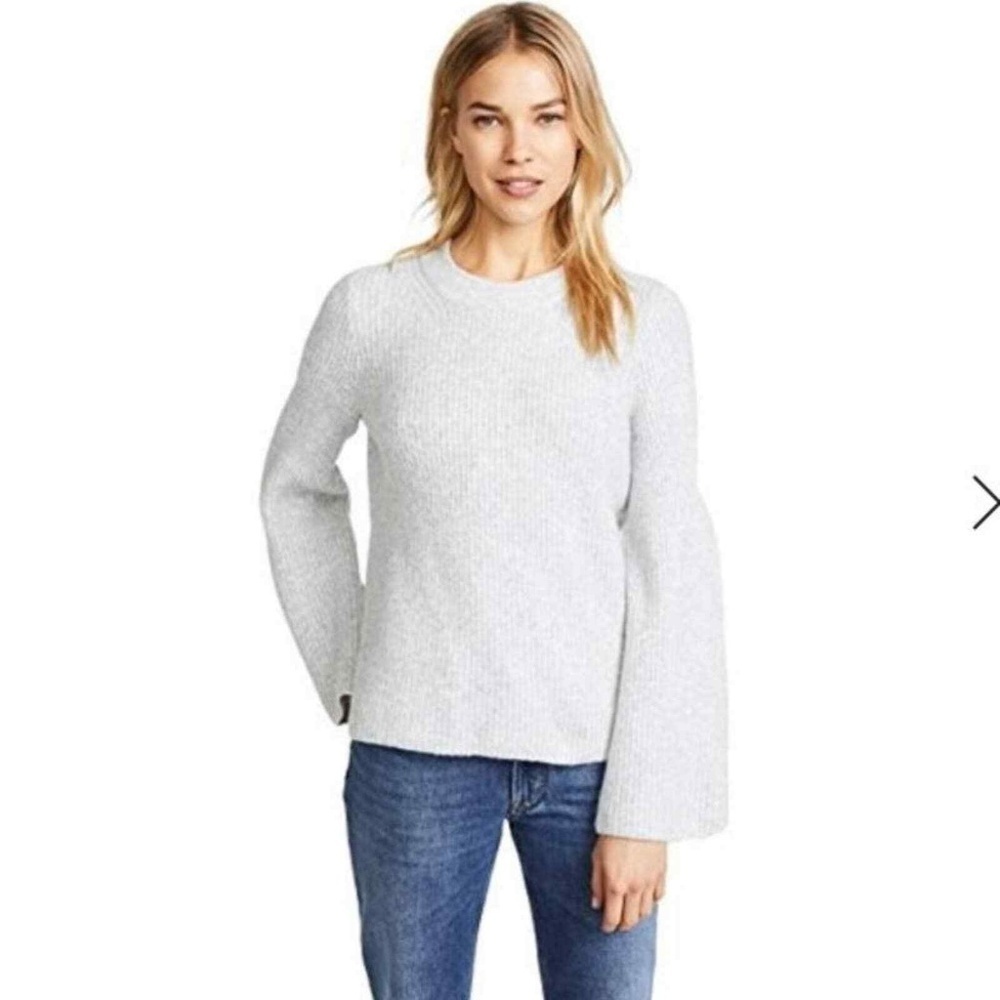 Madewell Bell Sleeve Pullover Sweater Gray Size Women's Large